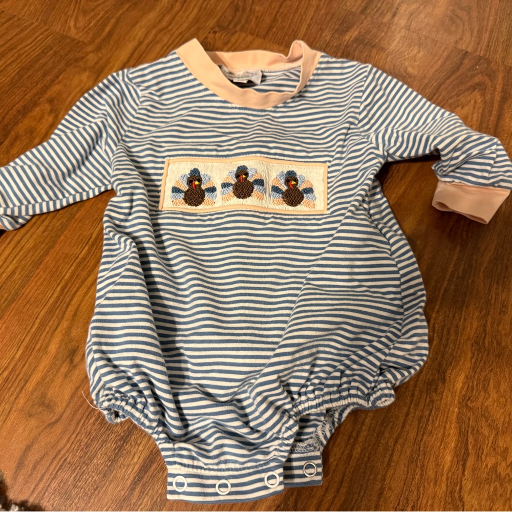 Annie and James turkey smocked bubble
